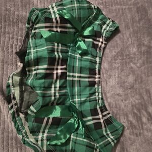 Plaid Green Mini Skirt